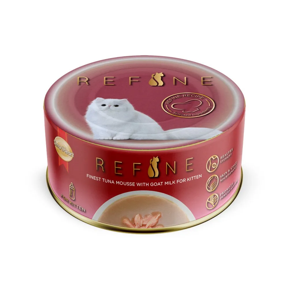 Smartheart Refine Finest Tuna Mousse With Goat Milk Kitten Canned Cat Food 80g