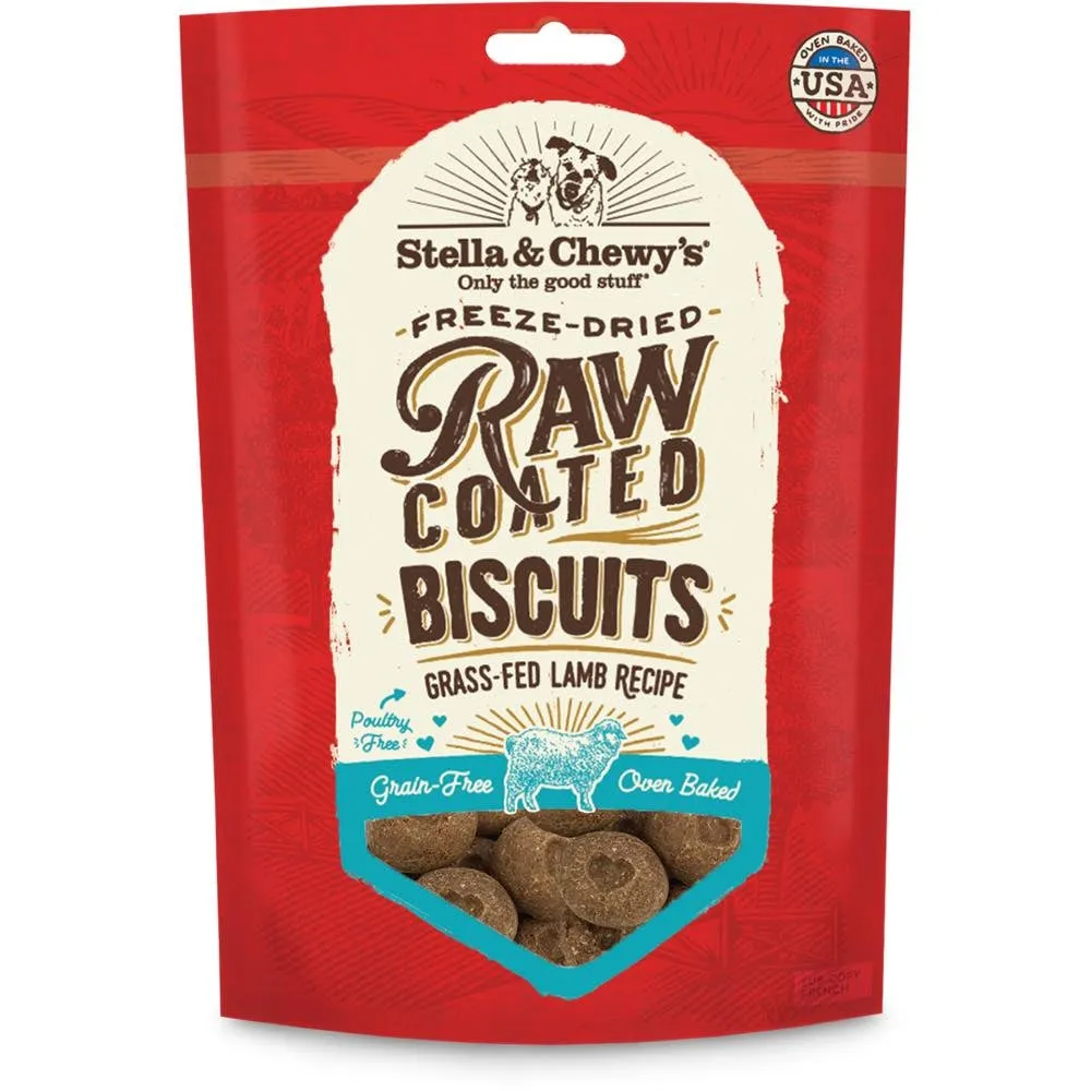 Stella & Chewy’s Freeze-Dried Raw Coated Biscuits Lamb Grain-Free Dog Treats 9oz