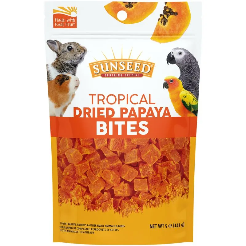 Sunseed Tropical Dried Papaya Bites 5 oz.