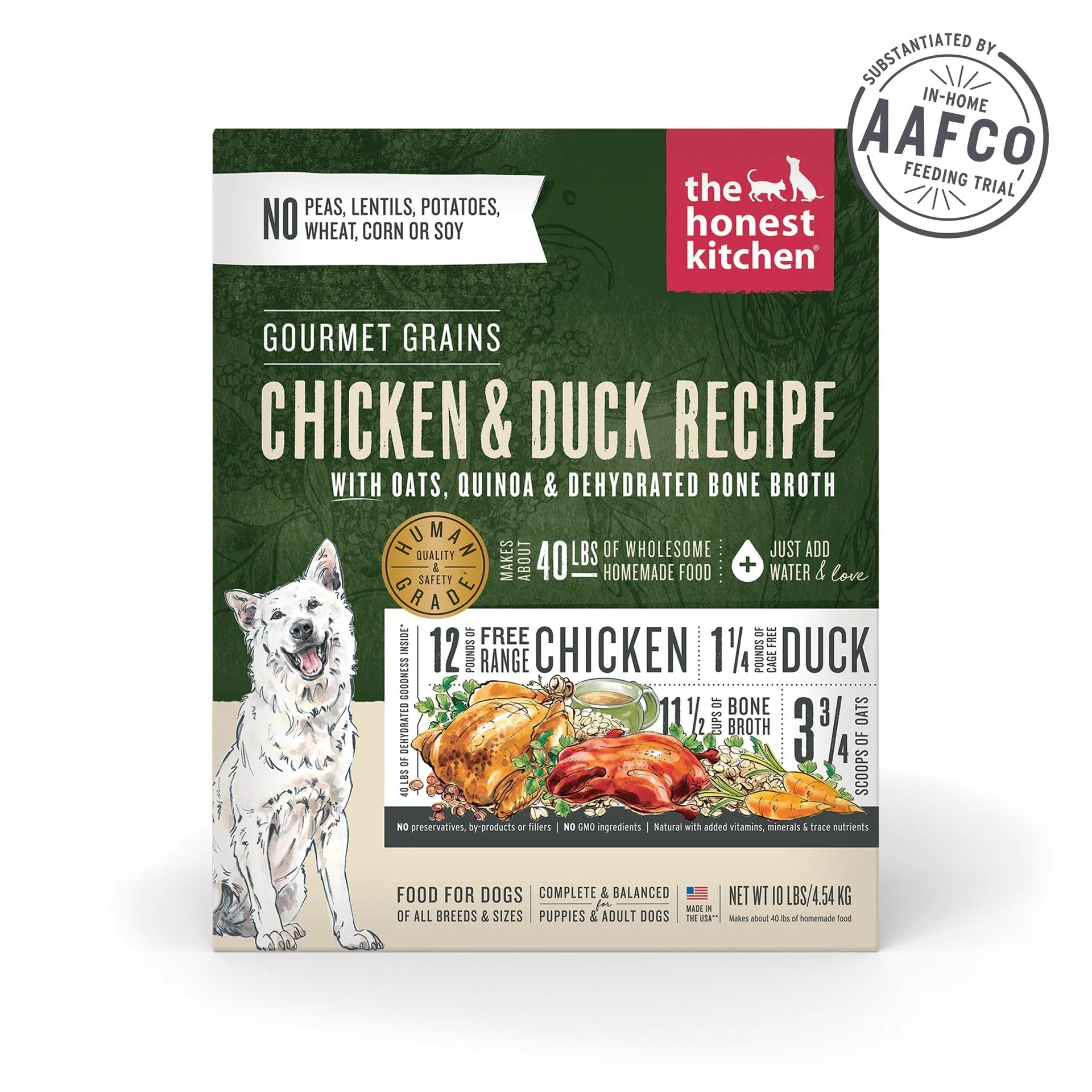 The Honest Kitchen Dehydrated Gourmet Grains Chicken & Duck Recipe Dog Food