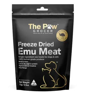 The Paw Grocer Freeze Dried Cat & Dog Treats (Emu Meat)