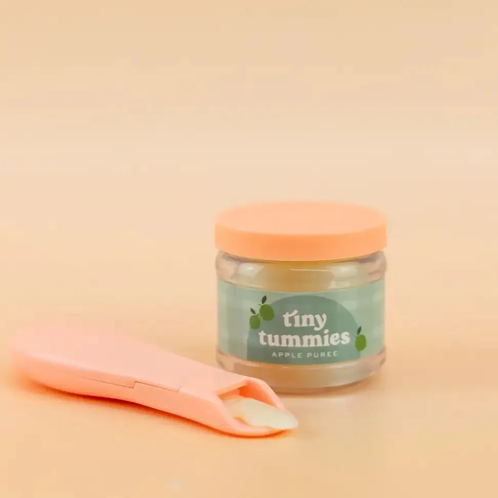 Tiny Tummies Apple Puree Food Jar and Spoon Set