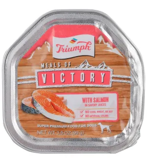 Triumph Meals of Victory with Salmon in Savory Juices Dog Food