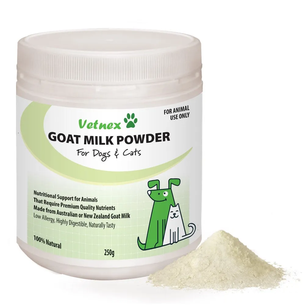 VetNex Goat Milk Powder Supplement For Cats & Dogs 250g