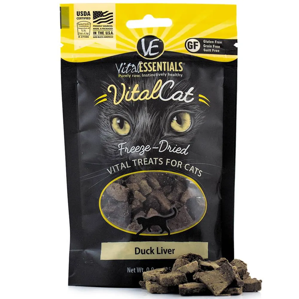 Vital Essentials Freeze-Dried Duck Liver Vital Cat Treats 0.9oz