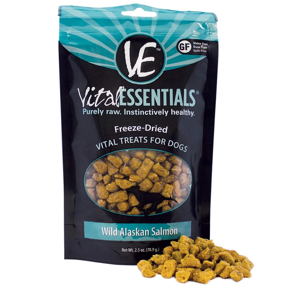 Vital Essentials Freeze-Dried Wild Alaskan Salmon Vital Dog Treats 2.5oz