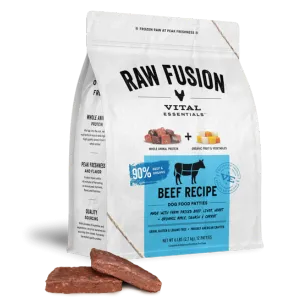 Vital Essentials Raw Frozen Fusion Beef Dinner Patties 6 lbs