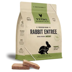 Vital Essentials Raw Frozen Rabbit Patties Dog Food 6lb