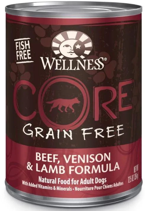 Wellness CORE Grain Free Natural Beef, Venison and Lamb Recipe Wet Canned Dog Food