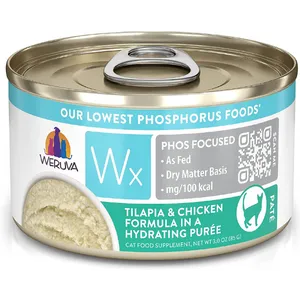 Weruva Cat WX Phos Focused Tilapia & Chicken Puree Canned Cat Food