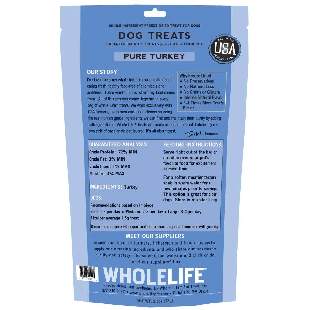 Whole Life Originals Freeze Dried Turkey Breast Dog Treats