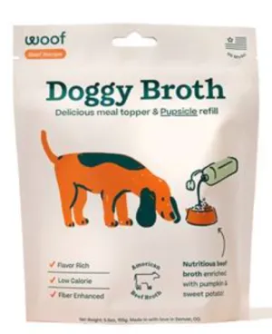 Woof Pet Beef Doggy Broth 5.5 oz